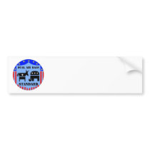 DUAL AIR BAGS STANDARD BUMPER STICKER POLITICAL