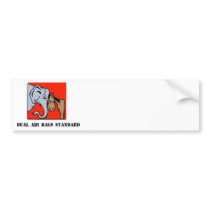 DUAL AIR BAGS STANDARD BUMPER STICKER POLITICS