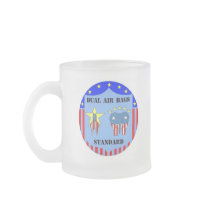 DUAL AIR BAGS STANDARD FROSTED COFFEE MUG DEMOCRAT