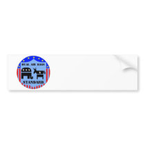 DUAL AIR BAGS STANDARD POLITICAL BUMPER STICKER