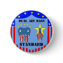 DUAL AIR BAGS STANDARD POLITICAL BUTTON REPUBLICAN