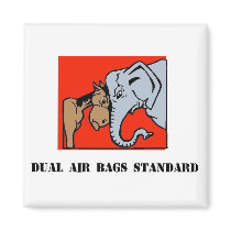 DUAL AIR BAGS STANDARD POLITICAL MAGNET DEMOCRAT