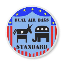 DUAL AIR BAGS STANDARD POLITICAL MAGNET DEMOCRAT