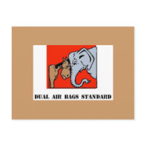 DUAL AIR BAGS STANDARD POSTCARD DEMOCRAT
