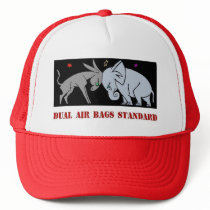 DUAL AIR BAGS STANDARD TRUCKERS HAT CAP DEMOCRAT