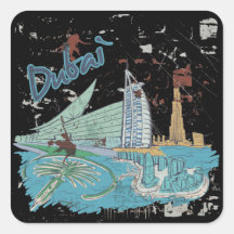 Dubai Square Stickers