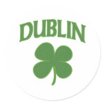 Dublin Irish Shamrock stickers
