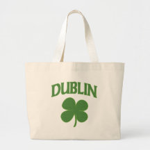 Dublin Irish Shamrock Tote Bags