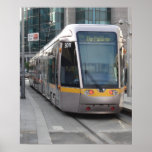 Dublin Luas Silver Tram Yellow Stripe Poster posters