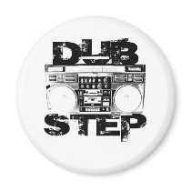 Dubstep Black Boombox Refrigerator Magnets