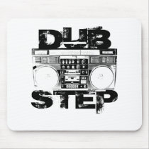 Dubstep Black Boombox Mousepads