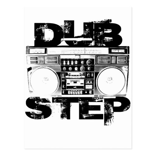 Dubstep Black Boombox Postcards