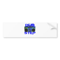 Dubstep Blue Boombox Bumper Sticker
