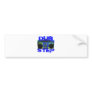 Dubstep Blue Boombox Bumper Sticker