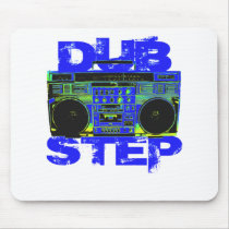 Dubstep Blue Boombox Mousepad