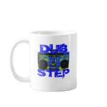 Dubstep Blue Boombox Coffee Mug