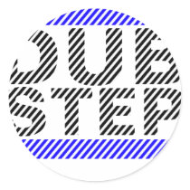 Dubstep Blue Round Sticker