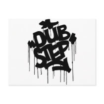 Dubstep FatCap Black Postcard