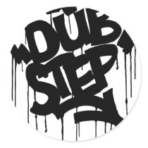 Dubstep FatCap Black Sticker