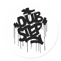 Dubstep FatCap Black Sticker