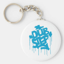 Dubstep FatCap Sky Blue Key Chains
