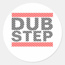 Dubstep Music Round Stickers