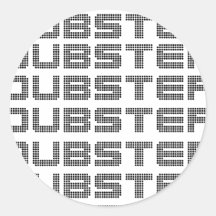 Dubstep Text Round Sticker