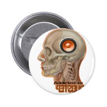 Dubstep woofer brain pinback buttons