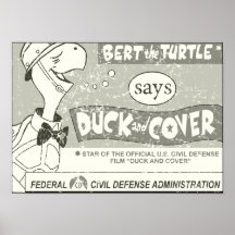Duck and Cover - distressed Print