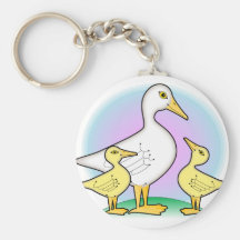 duck and ducklings keychain