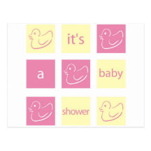 Duck Baby Shower Invitation Postcard