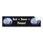 Duck + Beaver = Platypus! bumper stickers
