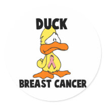 Duck Breast Cancer Round Stickers