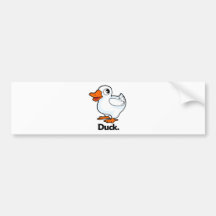 Duck. Duck Bumper Sticker