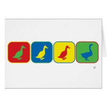 Duck Duck Duck Goose Pop Art Greeting Cards