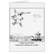 Duck Flying Blind Card