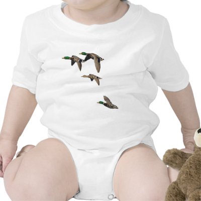 Duck Hunting Mallards in Flight Tshirts by OutDoorWorld
