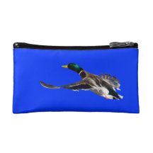 duck in flight cosmetic bag