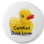 Duck Lover Badge buttons