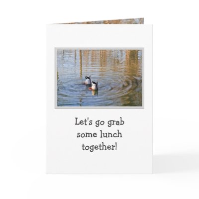 Duck Lunch Greeting Cards by Woodswalker