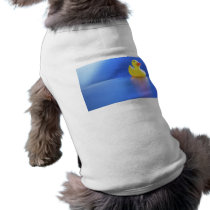 Duck on Blue Dog T Shirt