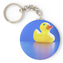 Duck on Blue Key Chain