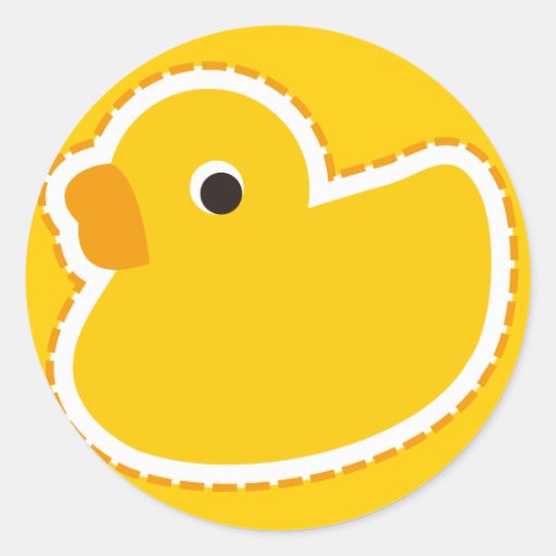Duck Round Sticker
