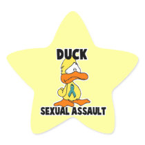 Duck Sexual Assault Star Stickers