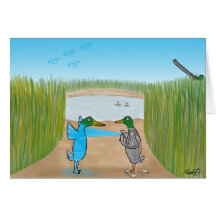 Duck Shooting  Greeting Card