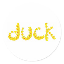 Duck Round Sticker