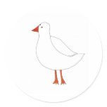Duck! Round Sticker