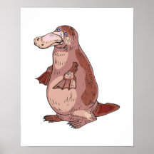 duckbill platypus print