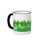 Ducks in Sushi Grass Coffee Mugs