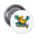 Ducky 2nd Birthday Pinback Button